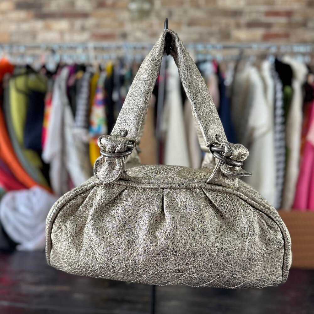 Chanel Matelasse Gold Leather Hand Bag